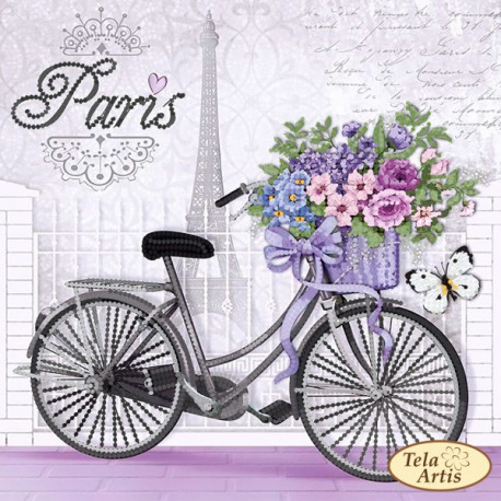 Парижский велосипед Схема для вышивания бисером Tela Artis