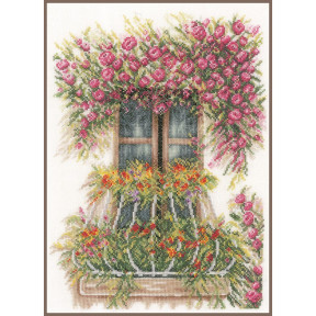 Набор для вышивания Lanarte Flower Balcony Цветочный балкон