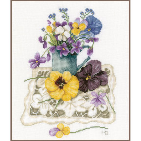 Набор для вышивания Lanarte Violets Фиалки PN-0170951