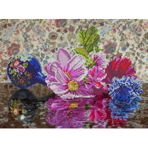 Рисунок на ткани Картины Бисером S-075 Цветочная феерия фото