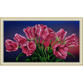 Набор для вышивания Картины Бисером Р-158 Букет тюльпанов
