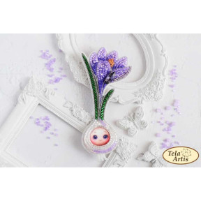 Малюк Крокус (фіолетовий) Набір для вишивання прикраси бісером Tela Artis Б-030ТА