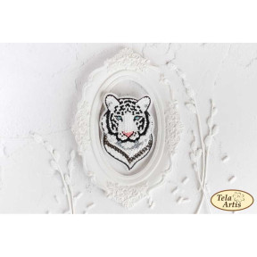 Білий тигр Набір для вишивання бісером прикраси Tela Artis Б-118ТА