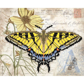 Жовтий метелик Схема для вишивки бісером Повітруля Т4 12 фото