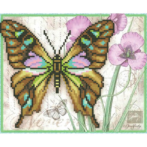 Метелик Малахіт Схема для вишивки бісером Повітруля Т4 38 фото