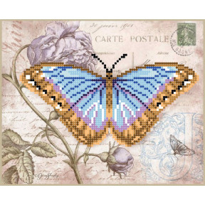 Блакитний метелик Схема для вишивки бісером Повітруля Т4 11 фото