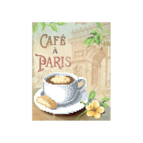 Кофе в Париже Схема для вышивки бисером Повитруля Т7 06