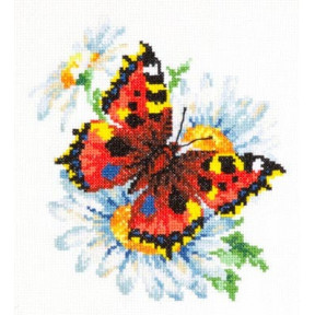 Набор для вышивки крестом Чудесная игла 42-11 Бабочка и ромашки
