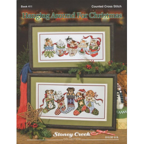 Hanging Around for Christmas Буклет со схемами для вышивки крестом Stoney Creek BK411