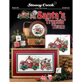 Santa's Truckin' Team Буклет зі схемами для вишивання хрестиком Stoney Creek BK440