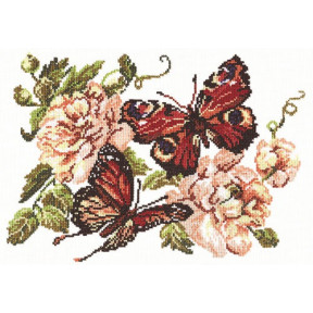 Набір для вишивки хрестиком Чудова голка 42-06 Півонії і метелики