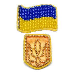 Національна символіка Набір для вишивання бісером брошки ВДВ БР-017