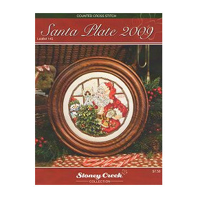 Santa Plate 2009 Схема для вышивки крестом Stoney Creek LFT145