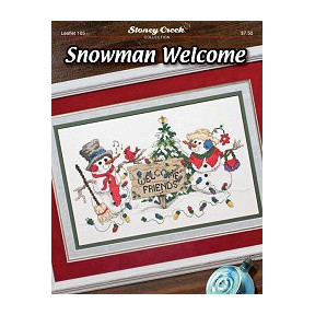 Snowman Welcome Схема для вышивки крестом Stoney Creek LFT185