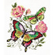 Набор для вышивки крестом Чудесная игла 42-04 Бабочки и розы