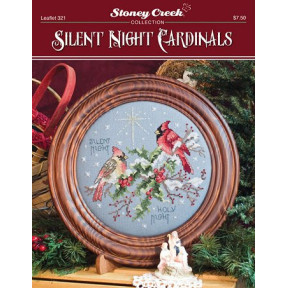Silent Night Cardinals Схема для вышивки крестом Stoney Creek LFT321