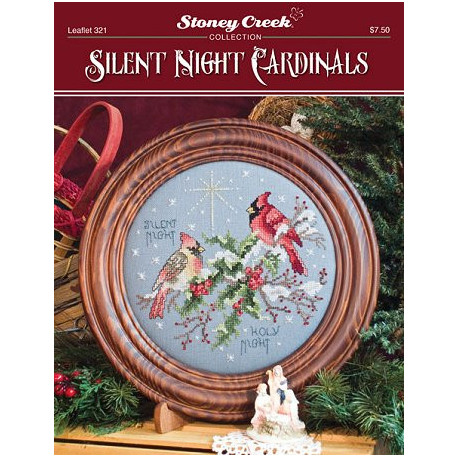Silent Night Cardinals Схема для вишивання хрестиком Stoney Creek LFT321