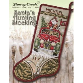 Santa's Hunting Stocking Схема для вышивки крестом Stoney Creek LFT366