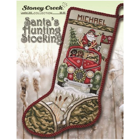 Santa's Hunting Stocking Схема для вышивки крестом Stoney Creek LFT366