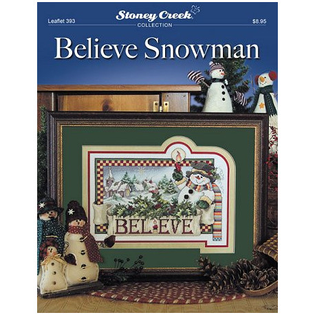 Believe Snowman Схема для вишивання хрестиком Stoney Creek