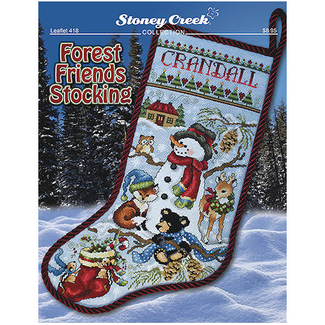 Forest Friends Stocking Схема для вышивки крестом Stoney Creek LFT418