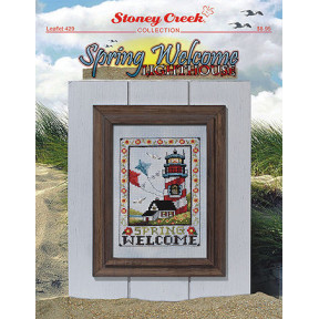 Spring Welcome Lighthouse Схема для вышивки крестом Stoney Creek LFT429
