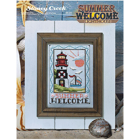 Summer Welcome Lighthouse Схема для вишивання хрестиком Stoney Creek LFT474