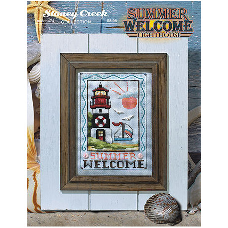 Summer Welcome Lighthouse Схема для вышивки крестом Stoney Creek LFT474