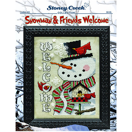Snowman & Friends Welcome Схема для вышивки крестом Stoney Creek LFT493