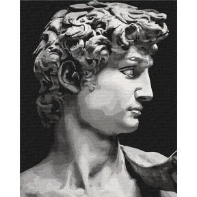 Давид Микеланджело Картина по номерам Идейка Холст на подрамнике 40х50 см КНО4617