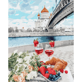 Романтичний пікнік Картина за номерами Ідейка Полотно на підрамнику 40х50 см KHO3586