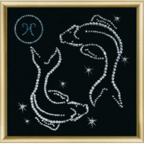 Набор для изготовления картины со стразами Чарівна Мить КС-008 Знак зодиака Рыбы