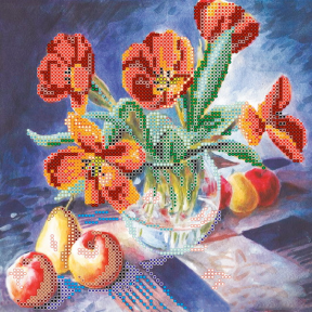 Схема для вышивания бисером Абрис Арт АС-433 Натюрморт с тюльпанами
