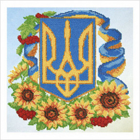 Герб з квітами Набір для вишивання бісером ВДВ ТН-0541 фото