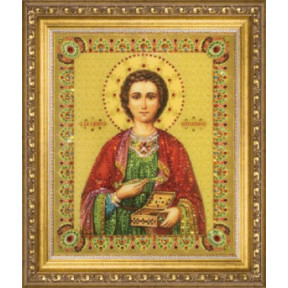 Набор для изготовления картины со стразами Чарівна Мить КС-051 Икона великомученика и целителя Пантелеймона