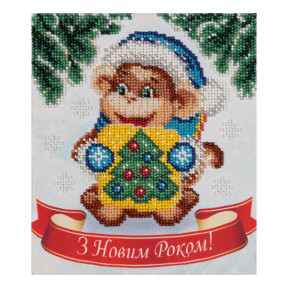 Новогодняя обезьянка Набор для вышивания бисером ВДВ ТН-0660