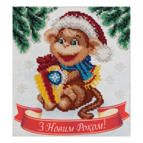 Новогодняя обезьянка Набор для вышивания бисером ВДВ ТН-0659