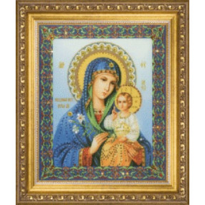 Набор для изготовления картины со стразами Чарівна Мить КС-056 Икона божьей Матери Неувядаемый цвет