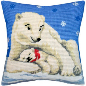 Набор для вышивки подушки Чарівниця V-06 Белые медведи