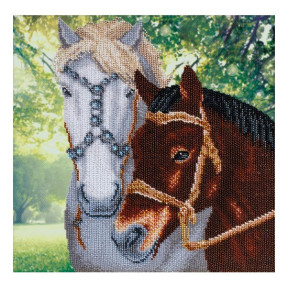 Пара коней Набор для вышивания бисером ВДВ ТН-1259 фото