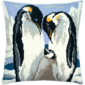 Набір для вишивки подушки Чарівниця V-14 Люблячі пінгвіни фото