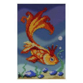 Золотая рыбка Схема для вышивания бисером ВДВ Т-0087 фото