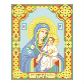 Икона Божей Матери Неувядаемый Цвет Схема для вышивания бисером иконы VDV Т-0229