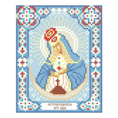 Остробрамская Пресвятая Богородица Схема для вышивания бисером