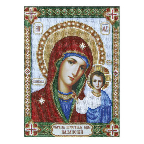 Образ Пресвятої Богородиці Казанська Схема для вишивання бісером ікони VDV Т-0382