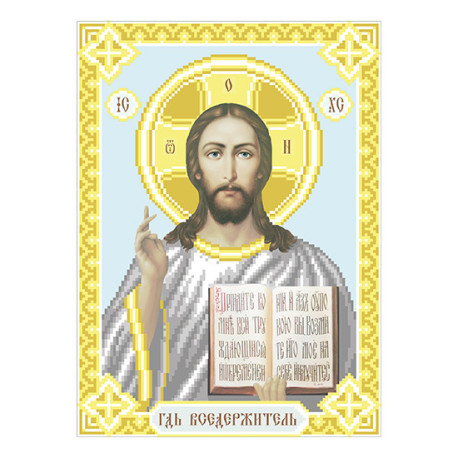 Ісус Схема для вишивання бісером ікони ВДВ Т-0526 фото