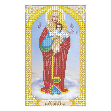 Богородица Схема для вышивания бисером иконы ВДВ Т-0513 фото