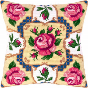 Набір для вишивки подушки Чарівниця V-43 Традиційні троянди