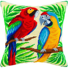Набор для вышивки подушки Чарівниця V-55 Пара попугаев фото