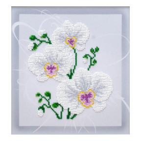 Белая орхидея Схема для вышивания бисером ВДВ Т-0995 фото